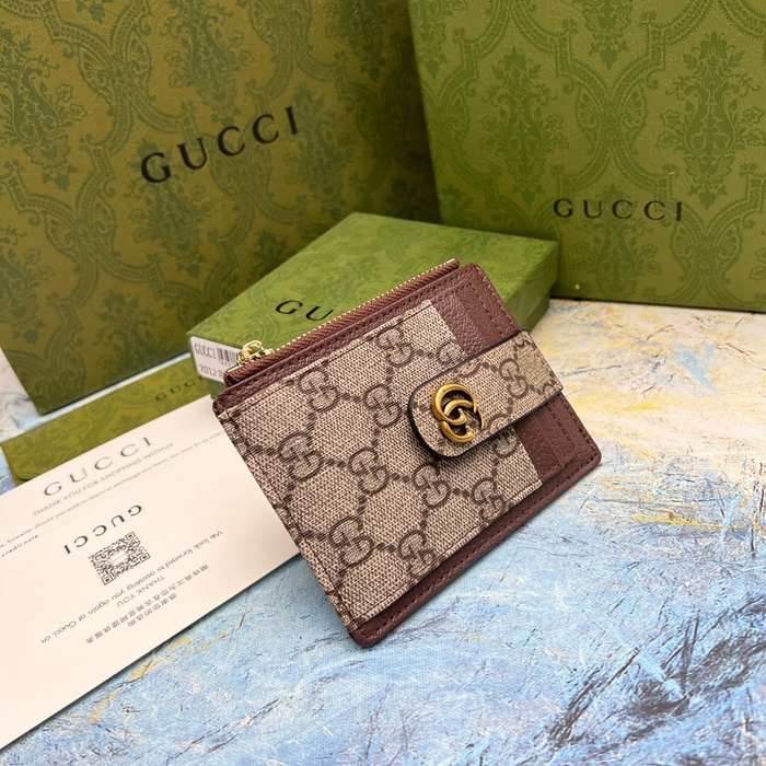 Card holder Gucci Brown