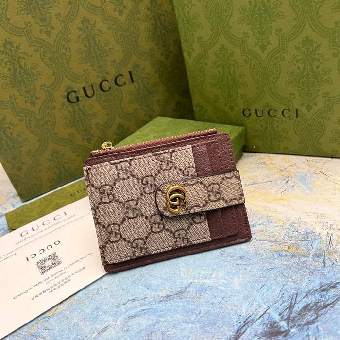 Card holder Gucci Brown