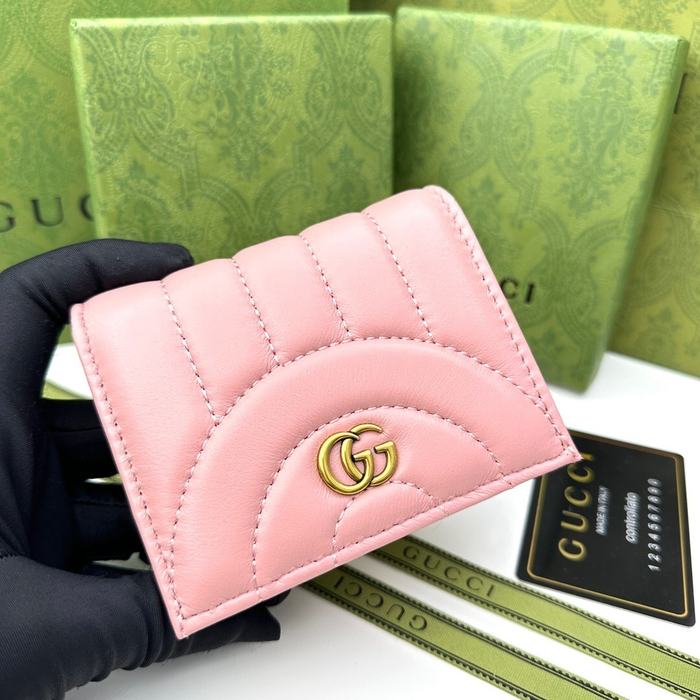 Card holder Gucci GG Marmont card holder White Size 11x9x3cm