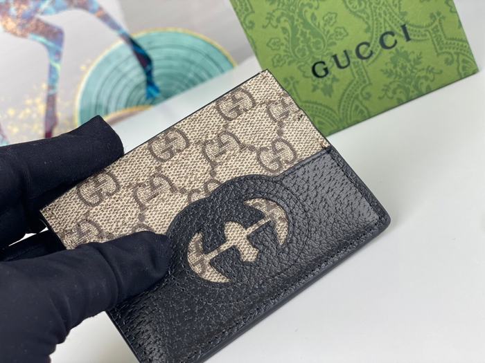 Card holder Gucci GG Supreme Black Size 10x7cm