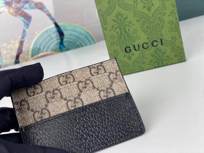 Card holder Gucci GG Supreme Black Size 10x7cm