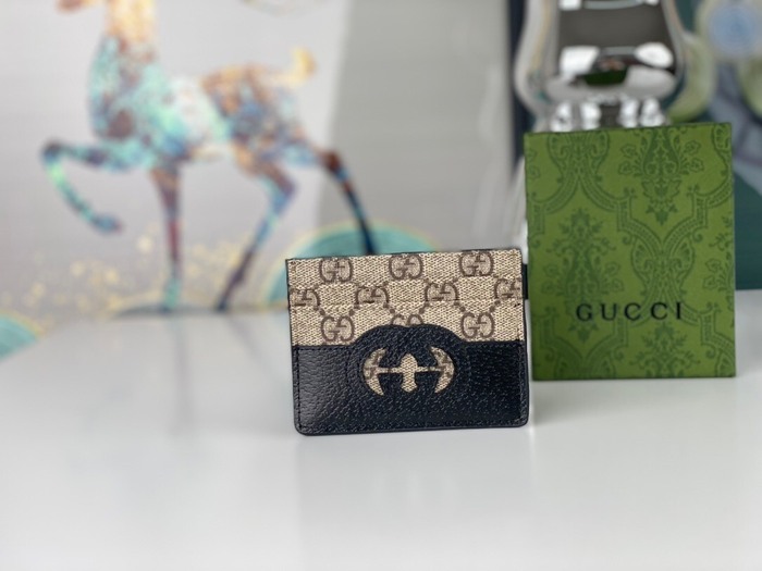 Card holder Gucci GG Supreme Black Size 10x7cm