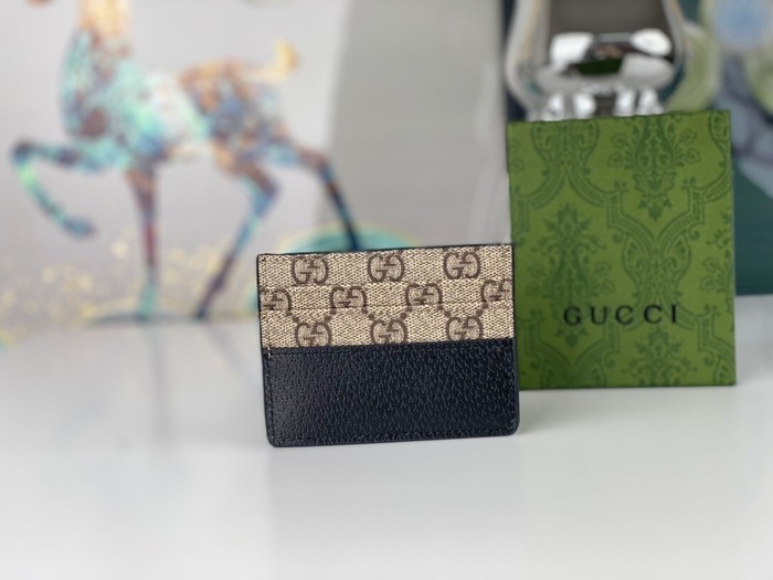 Card holder Gucci GG Supreme Black Size 10x7cm