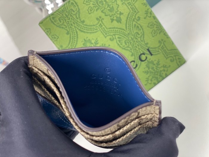 Card holder Gucci GG pattern card holder Blue Size 10x7cm
