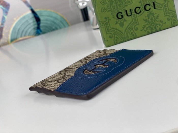 Card holder Gucci GG pattern card holder Blue Size 10x7cm
