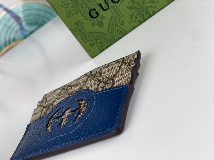 Card holder Gucci GG pattern card holder Blue Size 10x7cm
