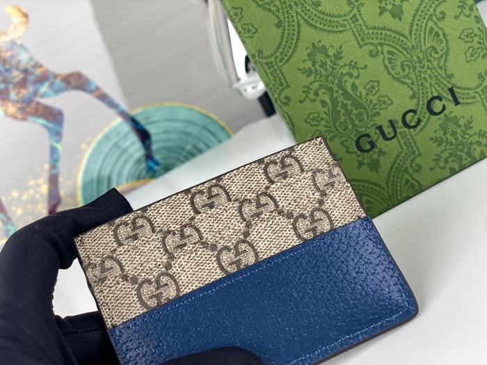 Card holder Gucci GG pattern card holder Blue Size 10x7cm