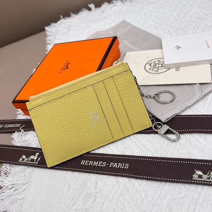 Card holder Hermès Togo leather card holder Beige Size 11.9x8.3cm