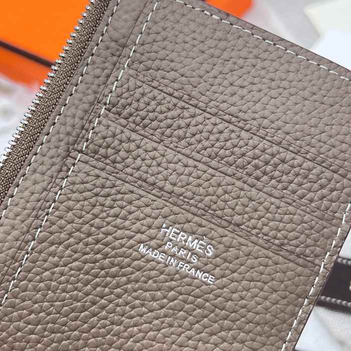 Card holder Hermès Togo leather card holder Brown Size 11.9x8.3cm