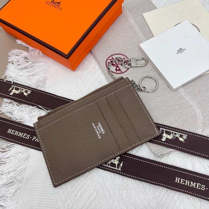 Card holder Hermès Togo leather card holder Brown Size 11.9x8.3cm