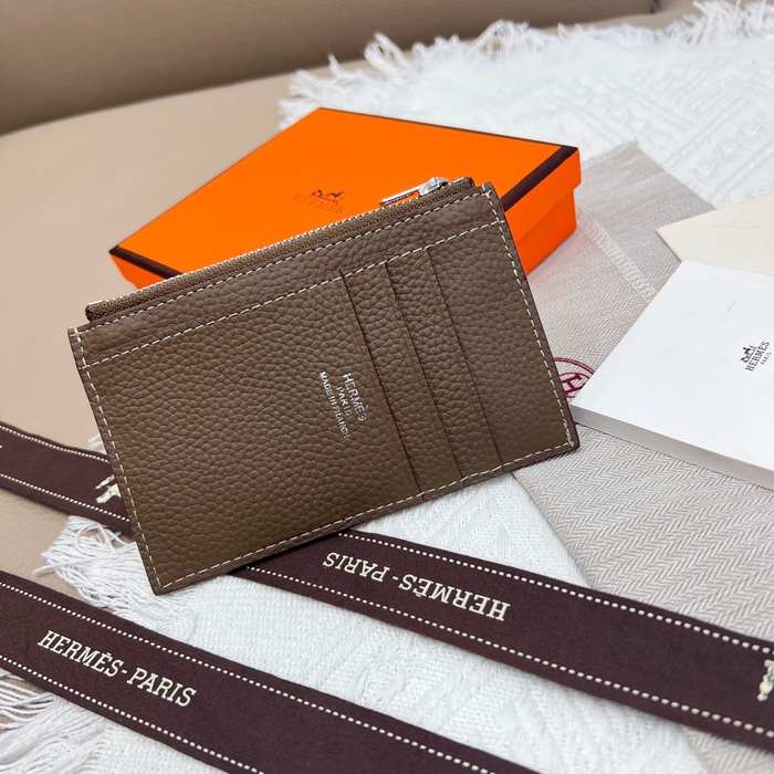 Card holder Hermès Togo leather card holder Brown Size 11.9x8.3cm