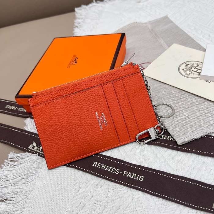 Card holder Hermès Togo leather card holder Red Size 11.9x8.3cm