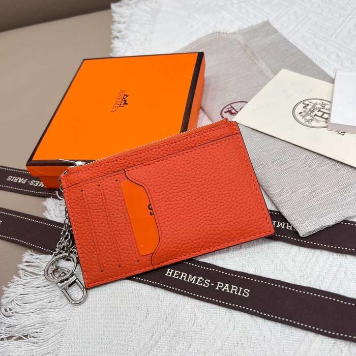 Card holder Hermès Togo leather card holder Red Size 11.9x8.3cm