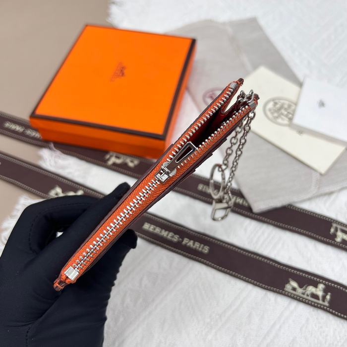 Card holder Hermès Togo leather card holder Red Size 11.9x8.3cm