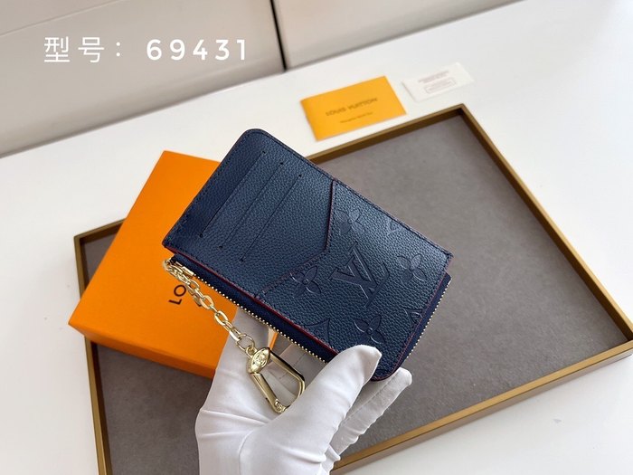 Card holder Louis Vuitton 69431 Blue Size 13x9.5x2.5cm