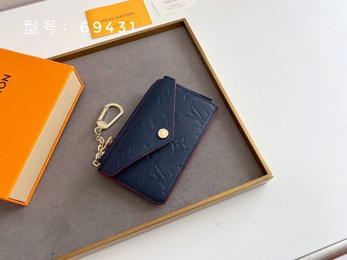 Card holder Louis Vuitton 69431 Blue Size 13x9.5x2.5cm