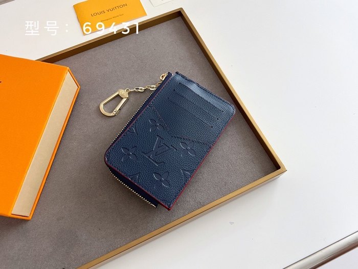 Card holder Louis Vuitton 69431 Blue Size 13x9.5x2.5cm