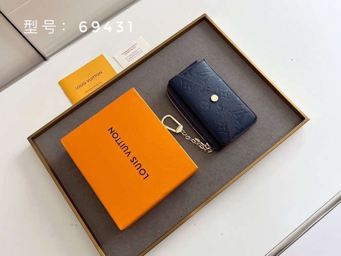 Card holder Louis Vuitton 69431 Blue Size 13x9.5x2.5cm