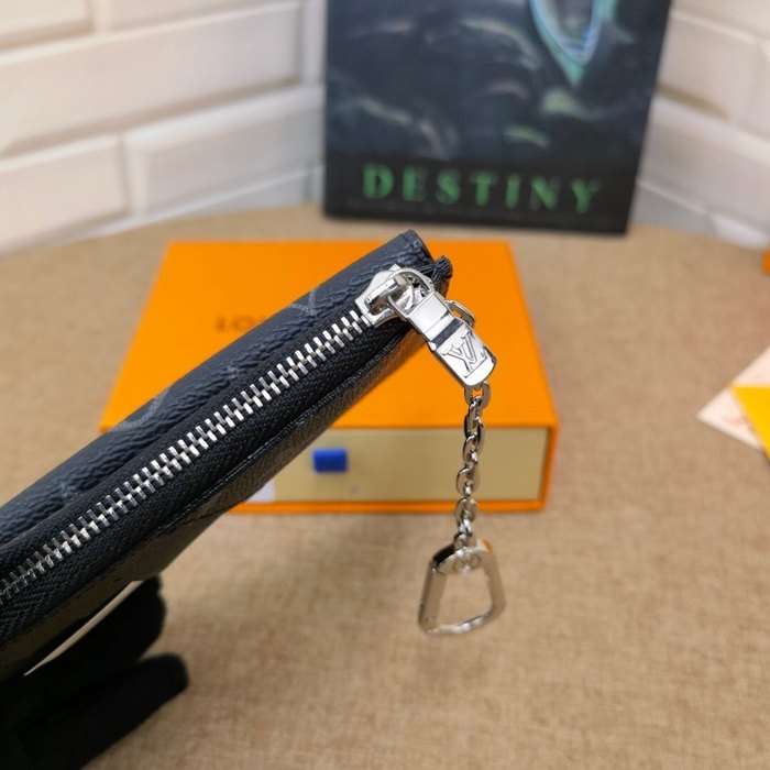 Card holder Louis Vuitton Black Size 13x9.5x2.5cm