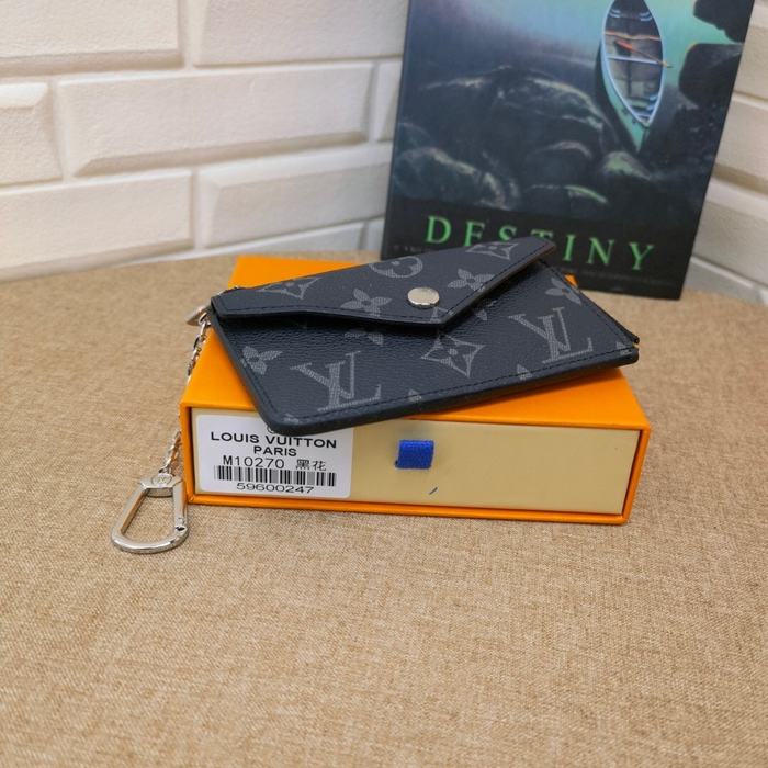 Card holder Louis Vuitton Black Size 13x9.5x2.5cm
