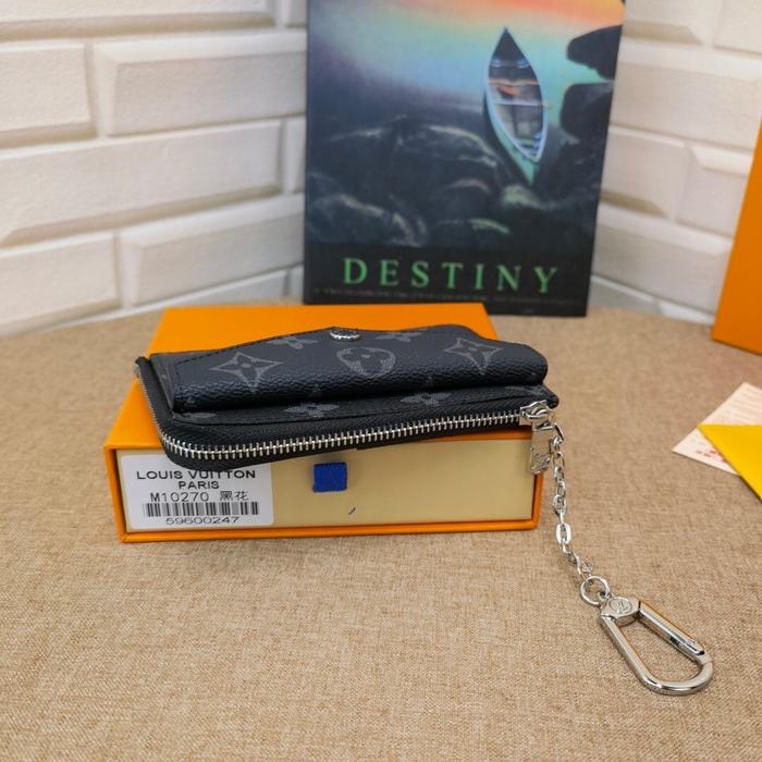 Card holder Louis Vuitton Black Size 13x9.5x2.5cm