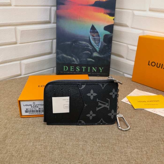 Card holder Louis Vuitton Black Size 13x9.5x2.5cm