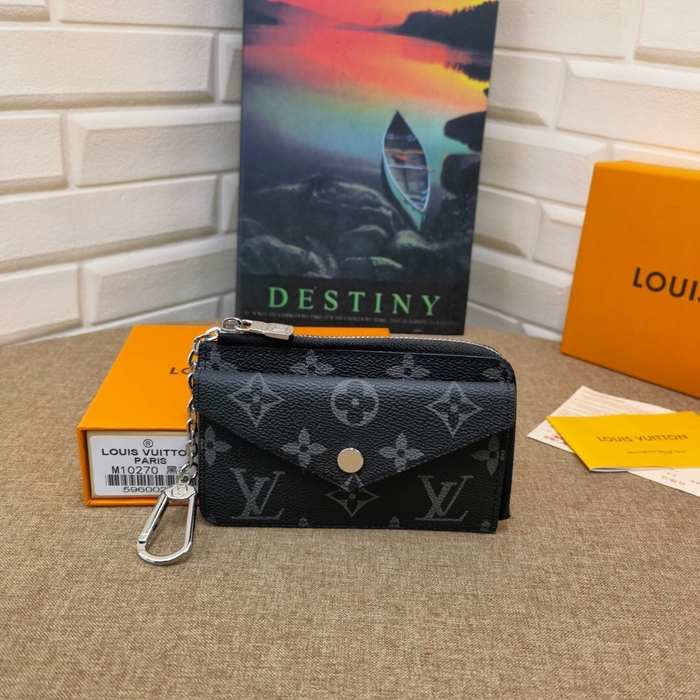 Card holder Louis Vuitton Black Size 13x9.5x2.5cm