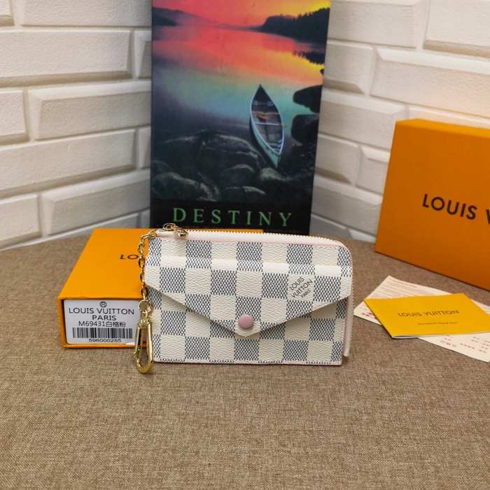 Card holder Louis Vuitton Damier Azur Canvas White Size 13x9.5x2.5cm