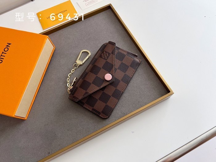 Card holder Louis Vuitton Damier Ebene Canvas Key Pouch Brown Size 13x9.5x2.5cm