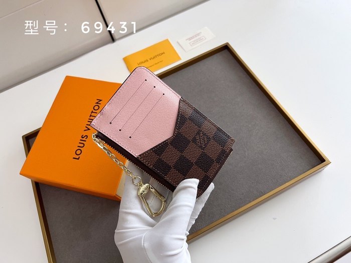 Card holder Louis Vuitton Damier Ebene Canvas Key Pouch Brown Size 13x9.5x2.5cm