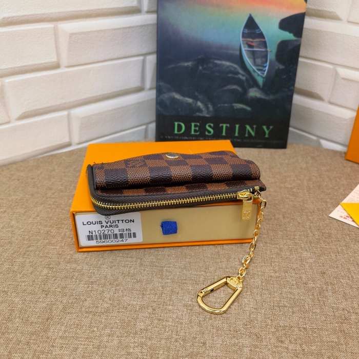 Card holder Louis Vuitton Damier Ebene Canvas Brown Size 13x9.5x2.5cm