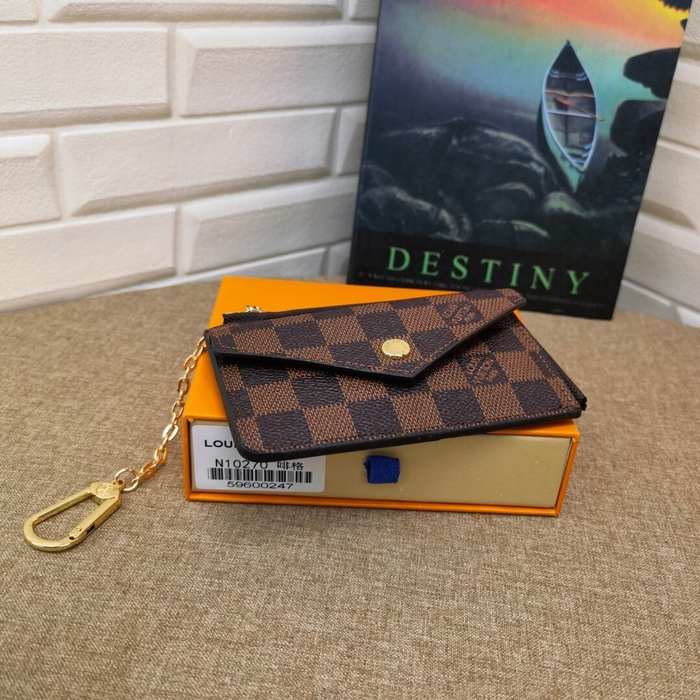 Card holder Louis Vuitton Damier Ebene Canvas Brown Size 13x9.5x2.5cm