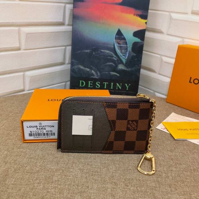 Card holder Louis Vuitton Damier Ebene Canvas Brown Size 13x9.5x2.5cm