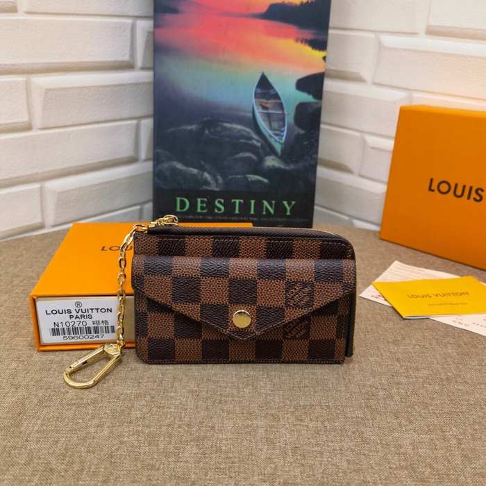 Card holder Louis Vuitton Damier Ebene Canvas Brown Size 13x9.5x2.5cm