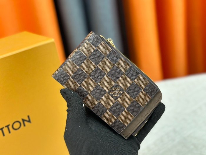 Card holder Louis Vuitton Damier Ebene Brown Size 13x18x1cm