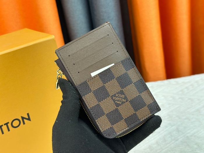 Card holder Louis Vuitton Damier Ebene Brown Size 13x18x1cm