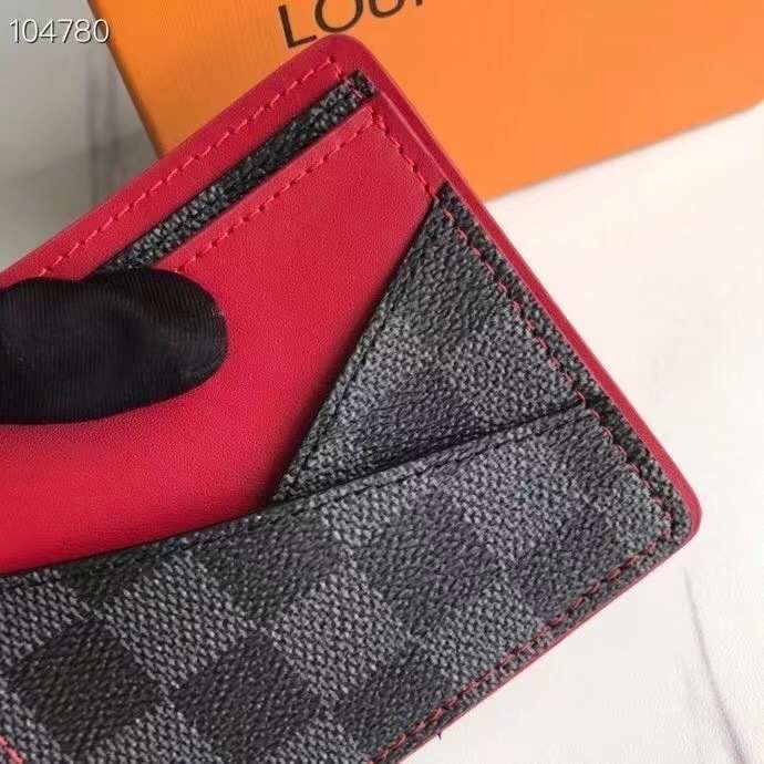 Card holder Louis Vuitton Damier Graphite Black Size 11x9cm