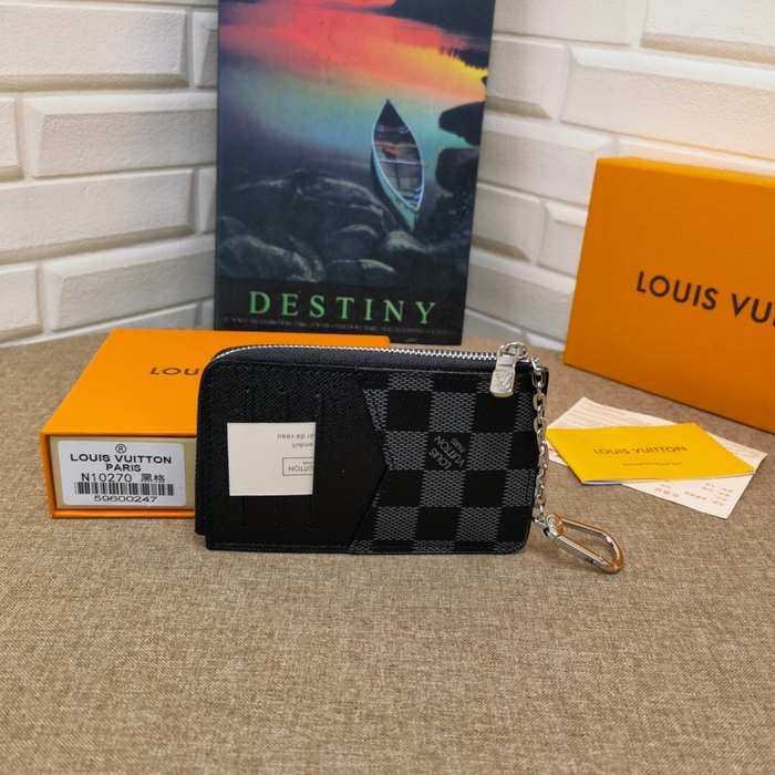 Card holder Louis Vuitton Damier Graphite Black Size 13x9.5x2.5cm