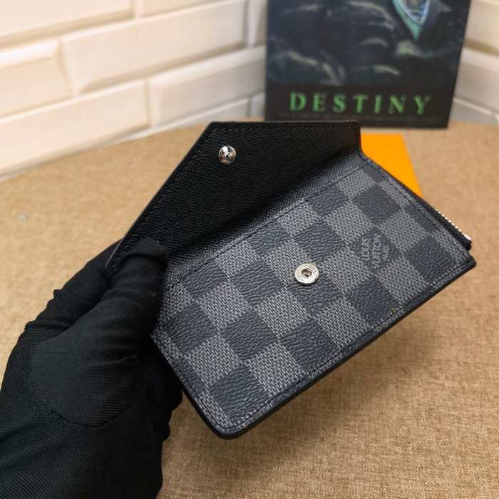 Card holder Louis Vuitton Damier Graphite Black Size 13x9.5x2.5cm