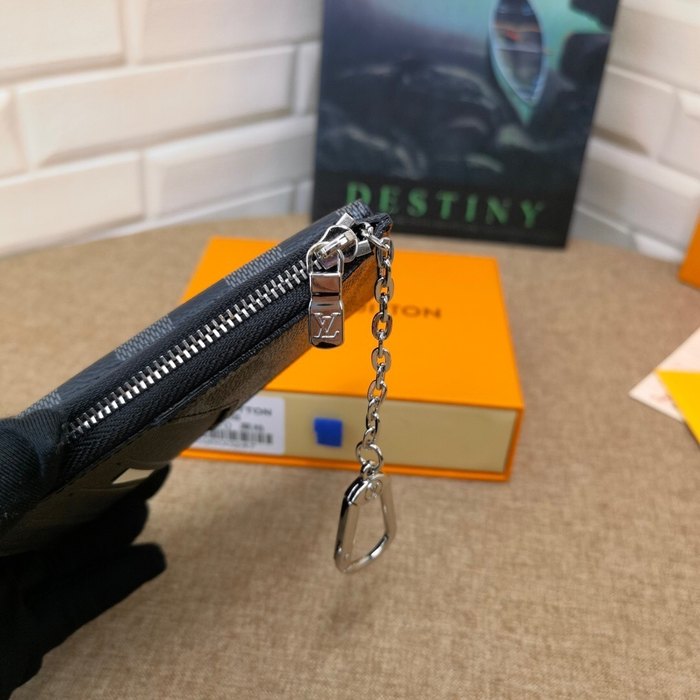 Card holder Louis Vuitton Damier Graphite Black Size 13x9.5x2.5cm