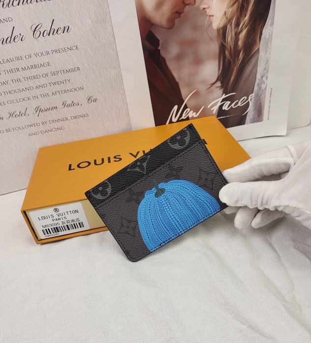 Card holder Louis Vuitton Monogram Pumpkin Print Black Size 7.5x11.1x1cm
