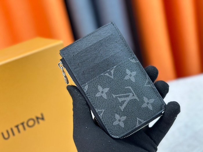 Card holder Louis Vuitton Zippy Coin Card Holder Black Size 13x18x1cm