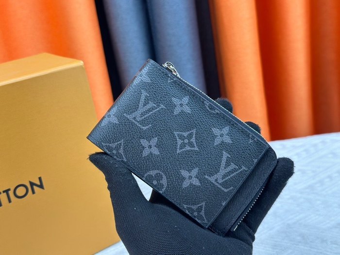 Card holder Louis Vuitton Zippy Coin Card Holder Black Size 13x18x1cm