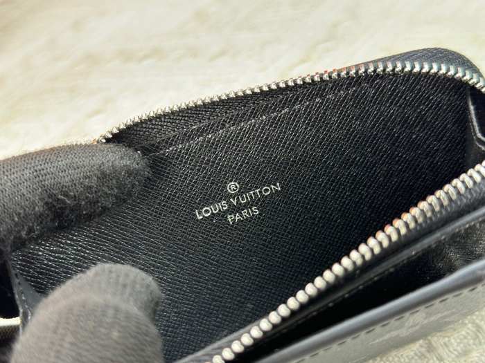 Card holder Louis Vuitton Zippy Coin Card Holder Black Size 13x18x1cm