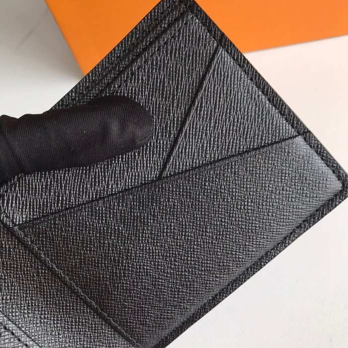 Card holder Louis Vuitton bi fold card holder Black Size 11.5x9x1.5cm