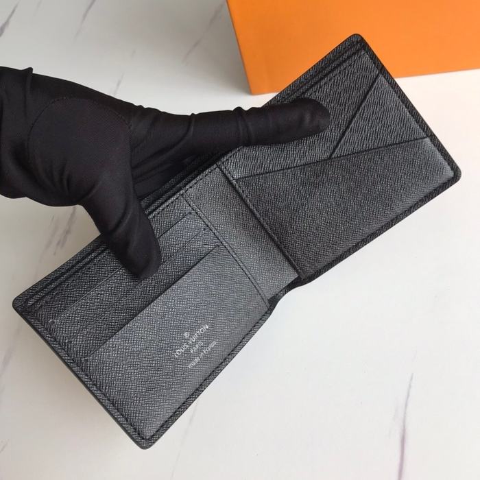 Card holder Louis Vuitton bi fold card holder Black Size 11.5x9x1.5cm