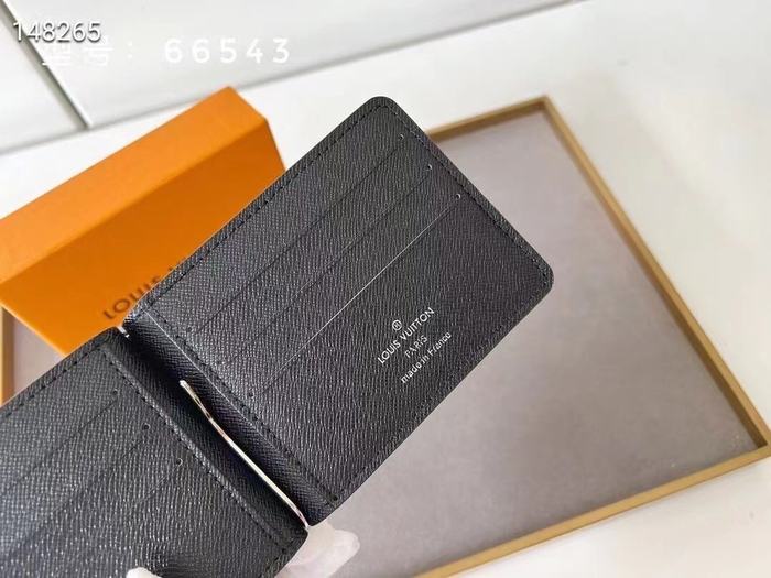 Card holder Louis Vuitton card holder with money clip Black Size 12x8cm