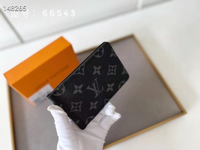 Card holder Louis Vuitton card holder with money clip Black Size 12x8cm