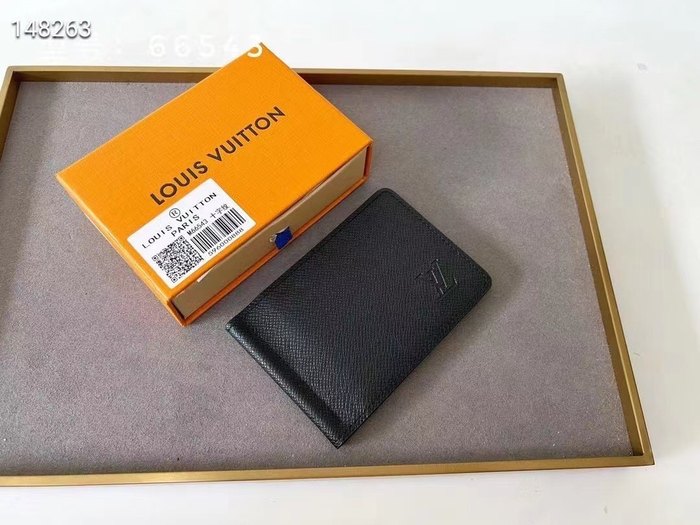 Card holder Louis Vuitton card holder Black Size 12x8cm
