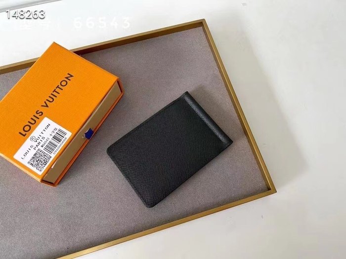 Card holder Louis Vuitton card holder Black Size 12x8cm